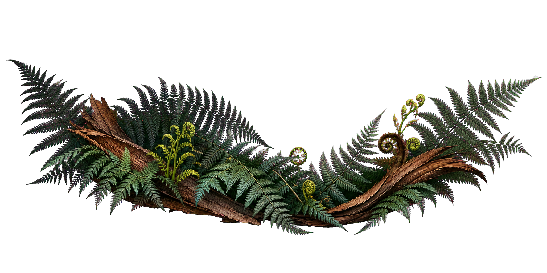 An unfurling fern koru